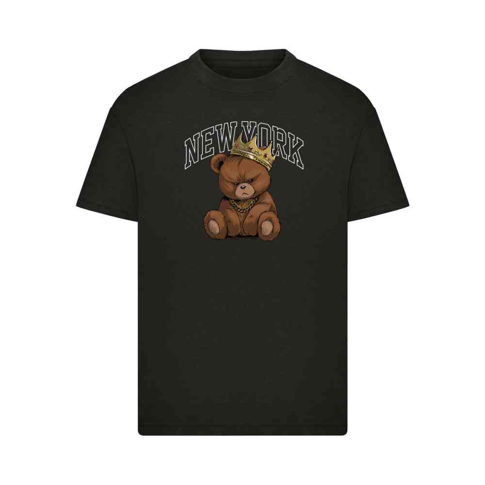 Mister Tee - Kids NY Crowned Bear Tshirt Enfant - Noir